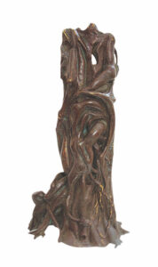 My roots In my Country- Perfect for home's living room or bedroom or office – Bronze Sculpture by India's best contemporary Artist Renuka Sondhi Gulati, with abstract work & a female protagonist
