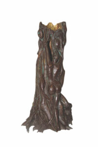My roots In my Country- Perfect for home's living room or bedroom or office – Bronze Sculpture by India's best contemporary Artist Renuka Sondhi Gulati, with abstract work & a female protagonist