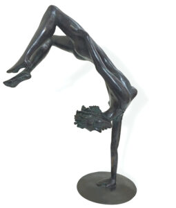 Crossing Over - Perfect for home&#039;s living room or bedroom or office – Bronze Sculpture by India&#039;s best contemporary Artist Renuka Sondhi Gulati, with abstract work &amp; a female protagonist