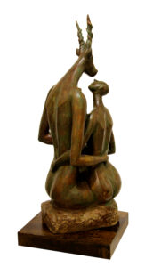 Ecstasy Edition 1- Perfect for home's living room or bedroom or office – Bronze Sculpture by India's best contemporary Artist Renuka Sondhi Gulati, with abstract work & a female protagonist