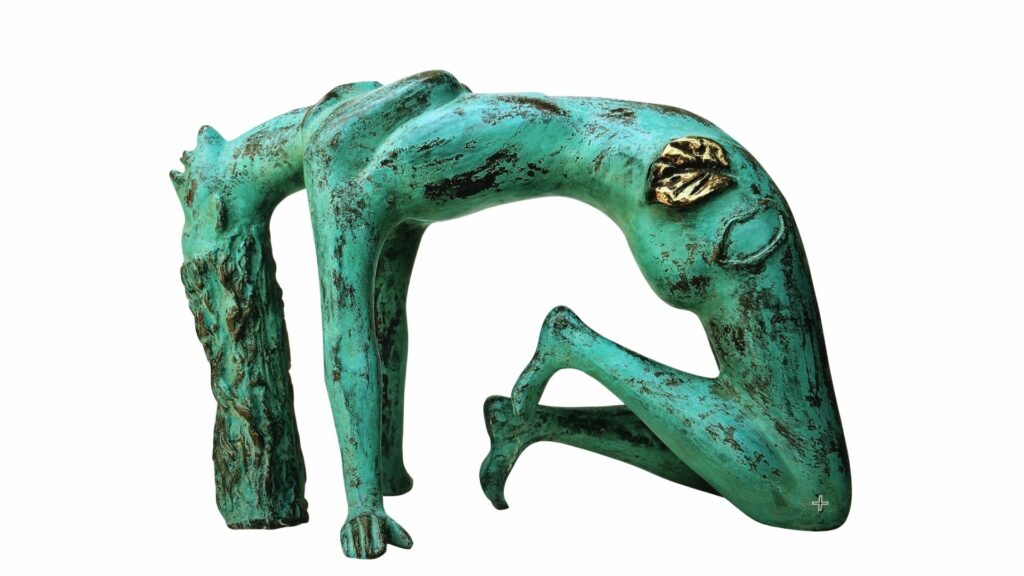 Expansion Edition 3 - Perfect for home's living room or bedroom or office – Bronze Sculpture by India's best contemporary Artist Renuka Sondhi Gulati, with abstract work & a female protagonist